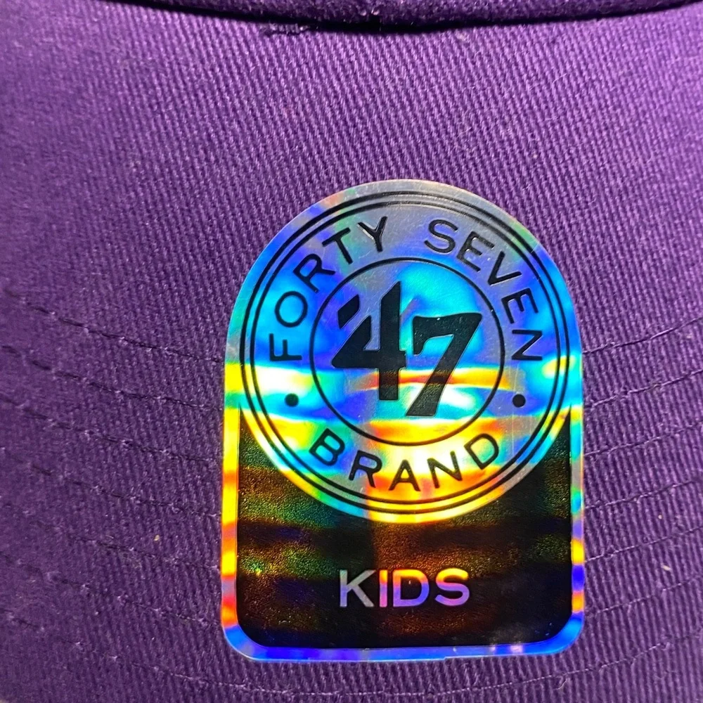 Baltimore Ravens NFL Team Apparel Embroidered Logo Purple 47 Brand Kids Cap O/S